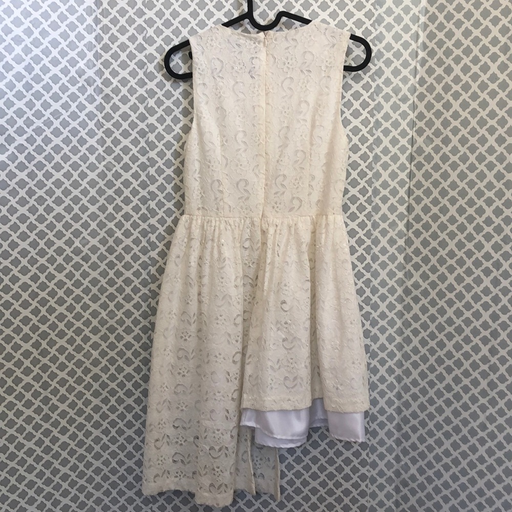 NWT pomelo white lace asymmetrical formal dress - Picture 5 of 5